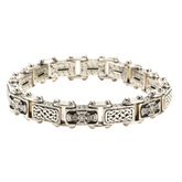 Sterling Silver Celtic Cross Bracelet 8"